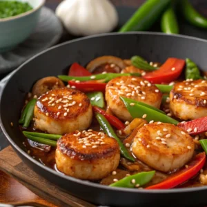 Fishcakes and Scallops Stir Fry Recipe – A Delicious & Easy Seafood Dish 5 Fishcakes and Scallops Stir Fry with Vegetables