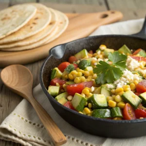 Calabacitas Recipe: A Delicious and Healthy Mexican Dish 19 Freshly cooked calabacitas recipe with zucchini and corn