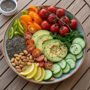 10 Best Raw Food Recipes for a Healthy Lifestyle (Easy & Delicious!) 19 Fresh and colorful raw food platter with vegetables and nuts