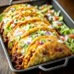 Oven-Baked Cheesy Tacos Crispy and Loaded