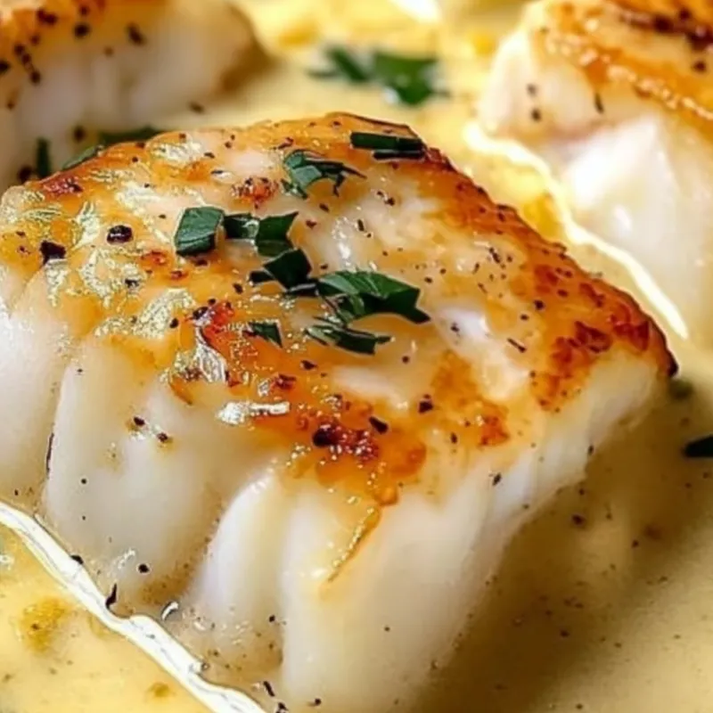 Baked Cod in Coconut Lemon Cream Sauce