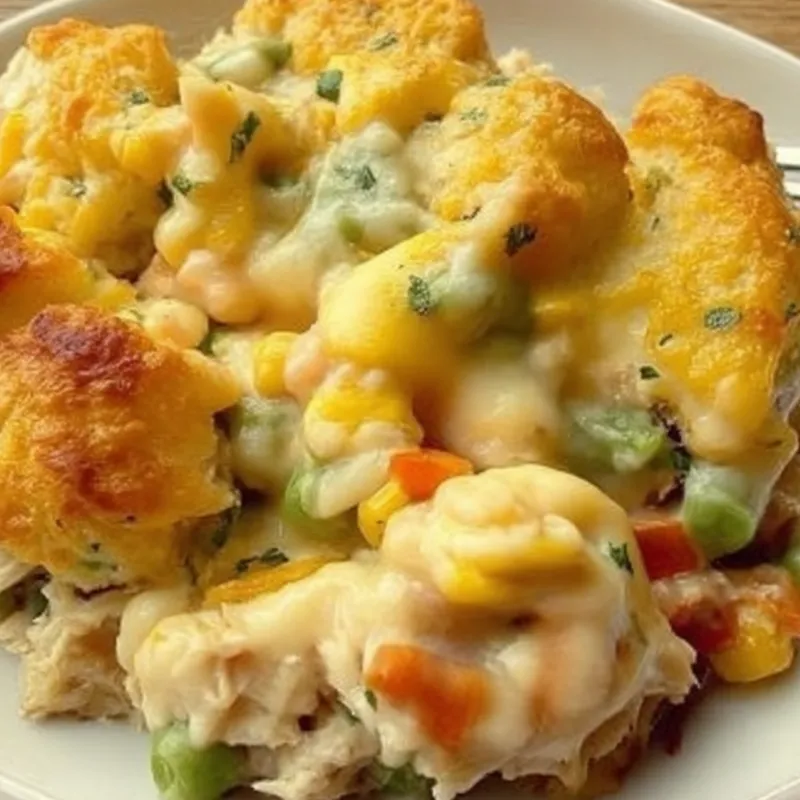 Chicken & Biscuit Dinner Cobbler