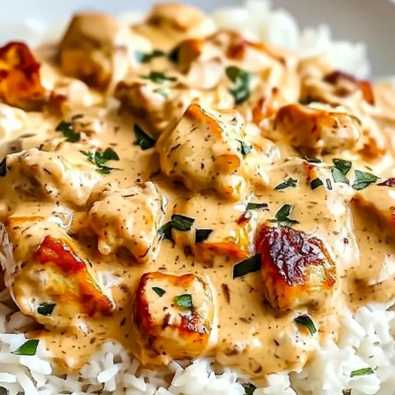 Creamy Smothered Chicken and Rice