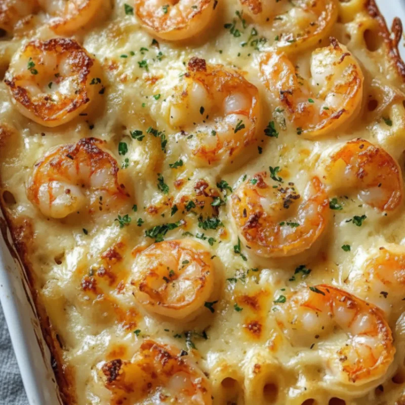 Shrimp Scampi Pasta Bake